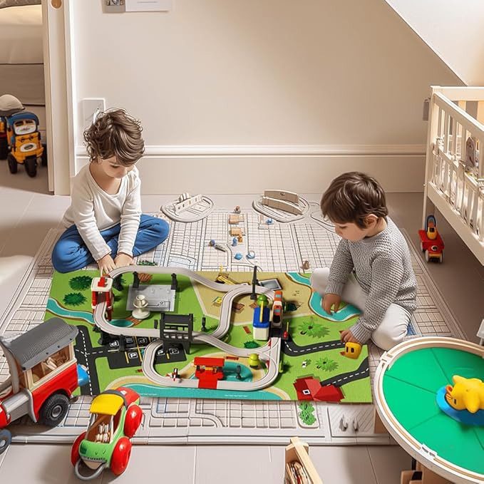 36 pcs High-Speed Train Set for Urban Rail Adventure, Magnetic Connection Train for Boys & Girls, Train Track for 3-7 Years Old Toddlers & Kids, Railway Set Christmas Toys for Kids