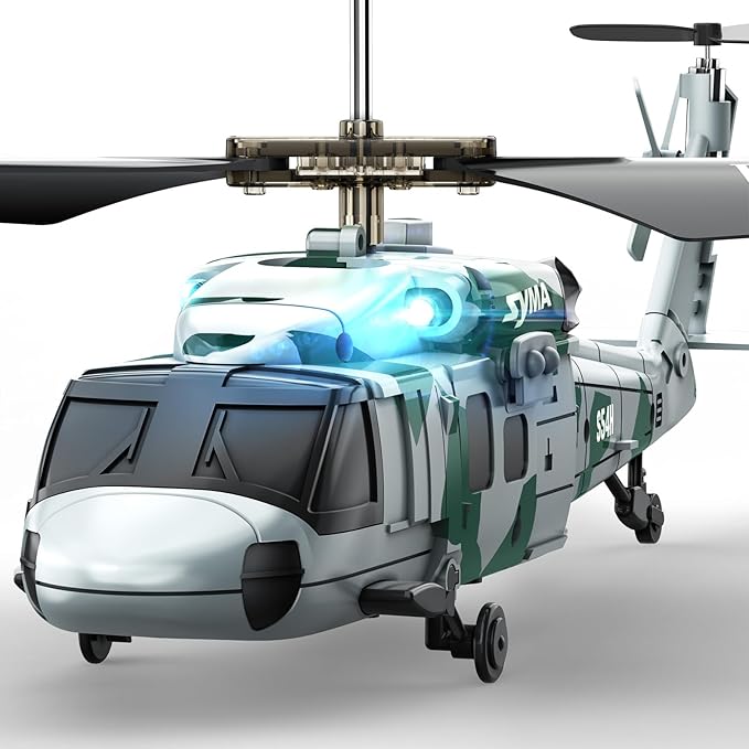 SYMA RC Military Helicopter S54H for Kids - One-Key Start/Landing, Altitude Hold, Upgraded Protection System, 3.5 Channel Toy for Boys and Girls
