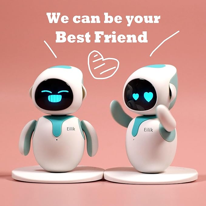 Eilik – Cute Robot Pets for Kids and Adults, Your Perfect Interactive Companion at Home or Workspace, Unique Gifts for Girls & Boys.
