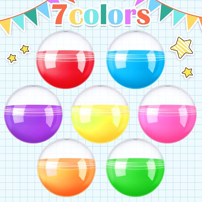 Sosation 150 Pcs 1. 26 Inch Gumball Vending Machine Capsules Empty Round Capsules Plastic Containers Toy for Prizes Gift Party Favors