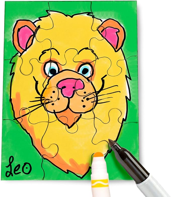 12 Blank Jigsaw Puzzles– 4 x 5.5 Inch, 9 Pieces Each – Hygloss DYI party invites, Perfect for Decorating, Kids' Activities, Arts & Crafts or Party Favors - Puzzle Pieces to Draw On for Crafts