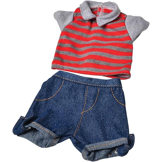 Constructive Playthings-GAN-61 Washable Clothing for 12-14 Inch Baby Dolls, Set of 4 Outfits