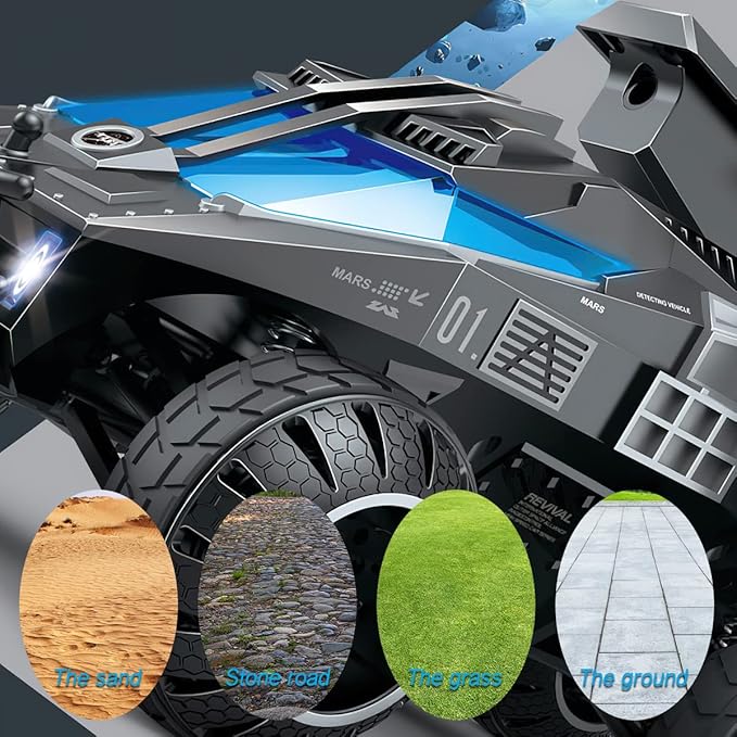 Mostop Remote Control Car, 1200pcs Water Shots RC Crawler 6WD Hobby RC Cars for Kids Boys, 1/12 Scale Off-Road Rock Crawler RC Car Space Vehicle Toy Gift with Speed & Steering Control Car