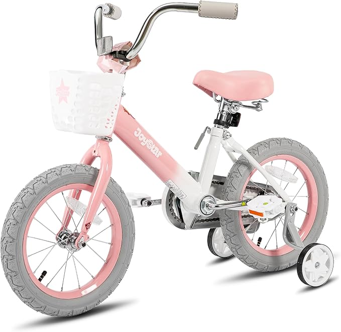 JOYSTAR Vintage Kids Bike with Training Wheels & Basket, 12 14 16 20 24 Inch Girls Bike for 2-14 Years Old, Multiple Colors