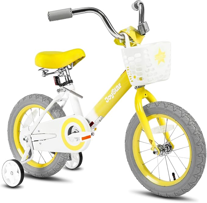 JOYSTAR Vintage Kids Bike with Training Wheels & Basket, 12 14 16 20 24 Inch Girls Bike for 2-14 Years Old, Multiple Colors