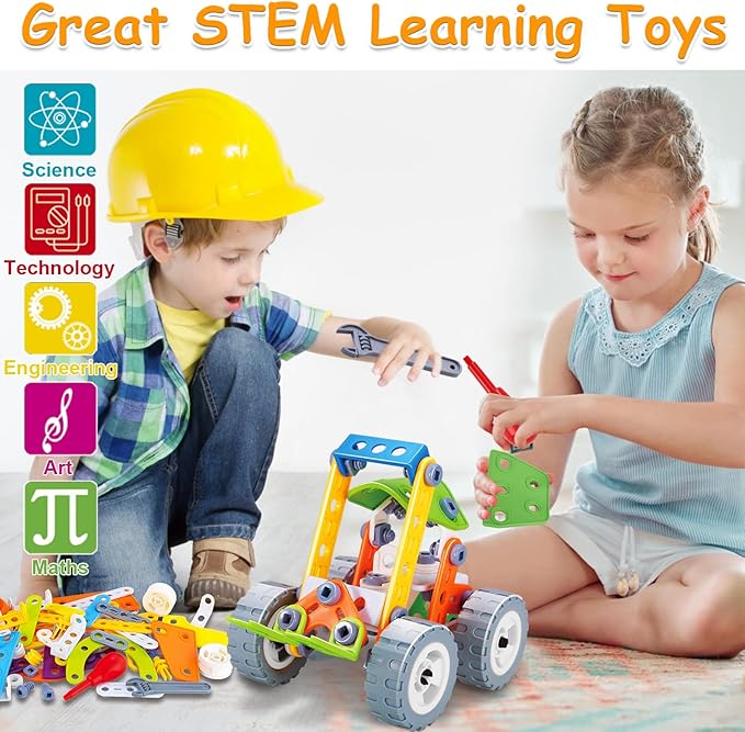 10 in 1 STEM Toys for 4 5 6 7 8+ Year Old Boy Girl Birthday Gifts Building Toys for Kids Ages 4-8 5-7 6-8 Educational Stem Activities for Boys 4-6 8-10 Construction Creative Games Holiday Idea Gift