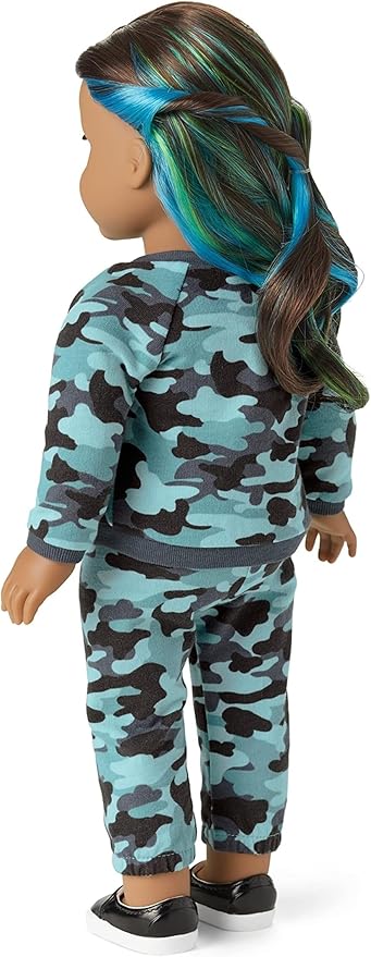 American Girl Truly Me 18-inch Doll #89 with Hazel Eyes, Brown Hair w/Highlights, and Tan Skin in Camo Outfit, For Ages 6+