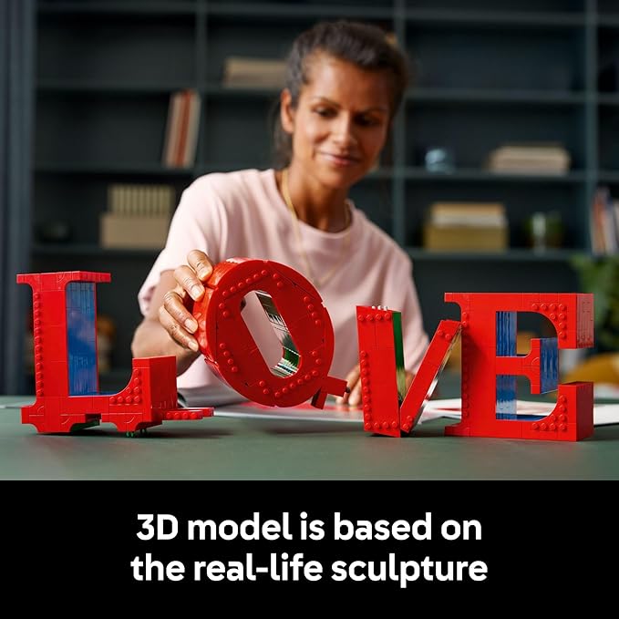 LEGO Art Love Collectible Building Sets - DIY Kit for Adults, Ages 18+ - Craft for Home Decor & Display - Gift Idea for Anniversaries, Birthdays, & More - 31214