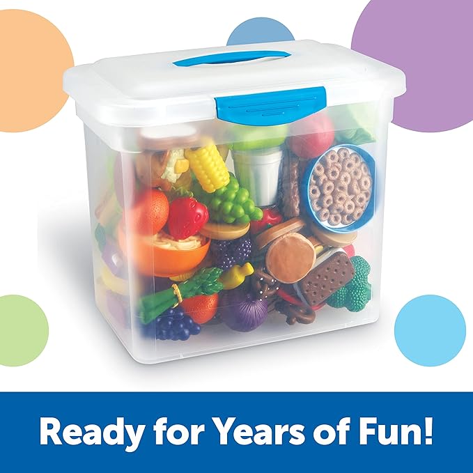 Learning Resources New Sprouts Classroom Play Food Set, 100 Pieces - LER9723, Multi,12 L x 7 W x 12 H in, Ages 18+