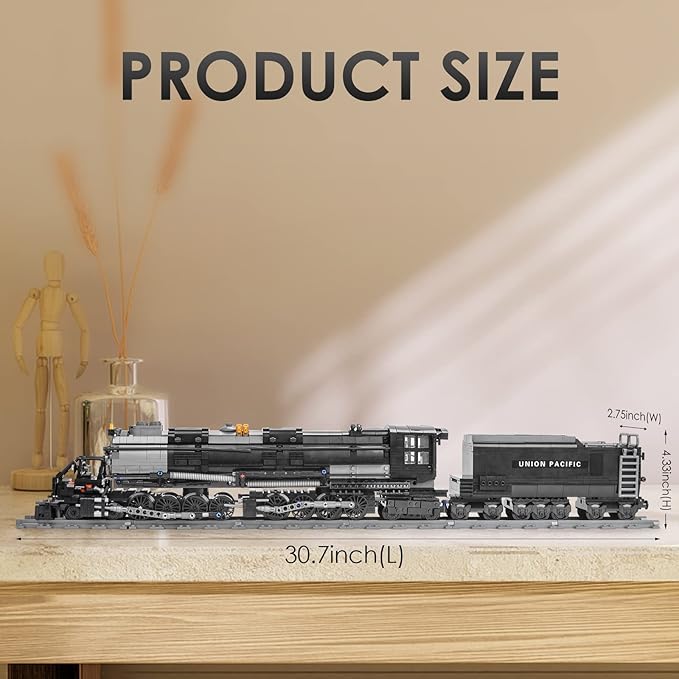 Steam Model Train Building Blocks, Build The Train Building Bricks Set, Large Locomotives Display Toy with Train Tracks,Top Present for Train Lovers (1608 Pcs)