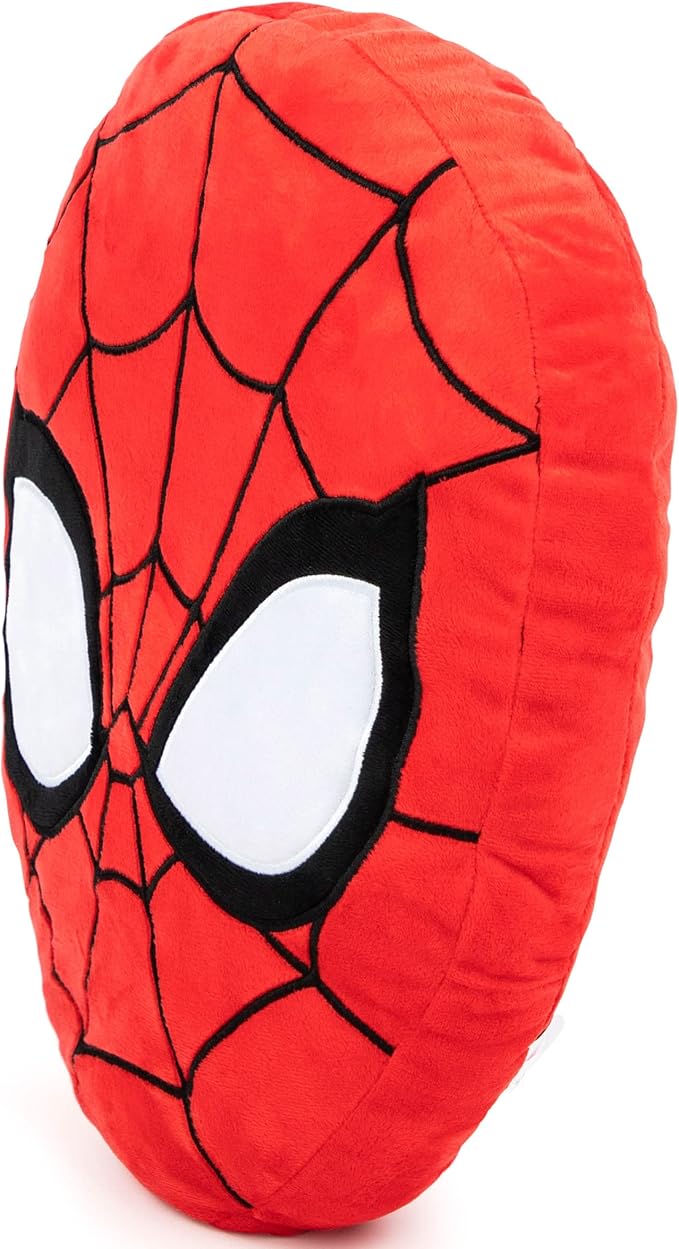 Jay Franco Marvel Spiderman Shaped Decorative Pillow - Kids Super Soft Throw Plush Pillow - Measures 15 Inches (Official Marvel Product)