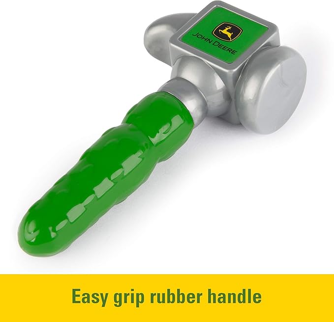 TOMY John Deere Deluxe Talking Toolbelt - 7-Piece Tool Set - Interactive Building Toys - Preschool Toys Ages 2 Years and Up - 7 Count