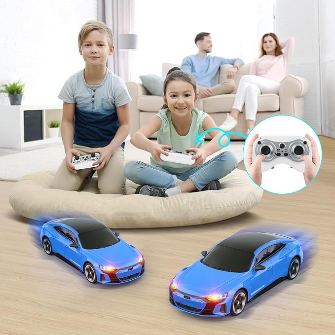 DOUBLE E Audi RS e-tron GT 1:16 Scale RC Truck New Energy Remote Control Car RC Car Led Lights & Sound Automatic Parking Gifts for 6 7 8+ Year Old Boys Girls