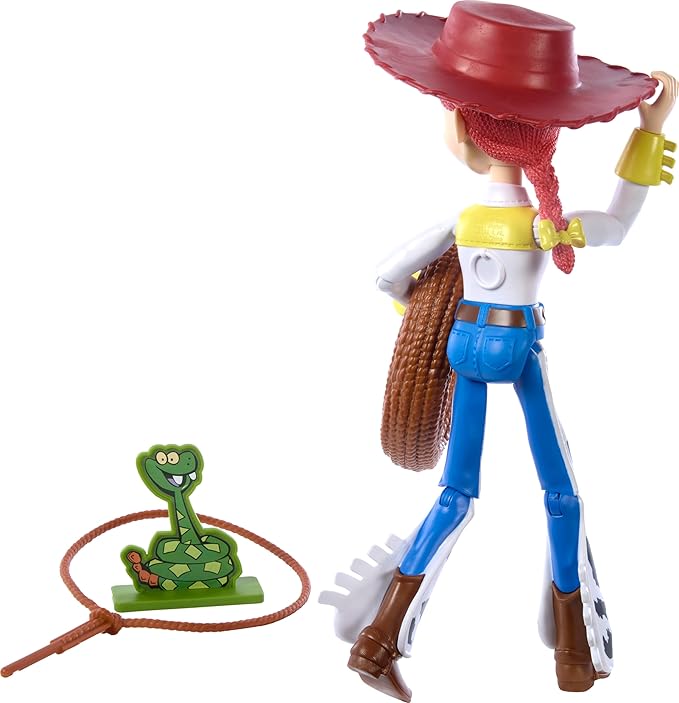 Mattel Disney and Pixar Toy Story Launching Lasso Action Figure & Accessories Set with 12-inch Jessie Collectible Toy, 'Rope' Launcher, Lasso & Snake