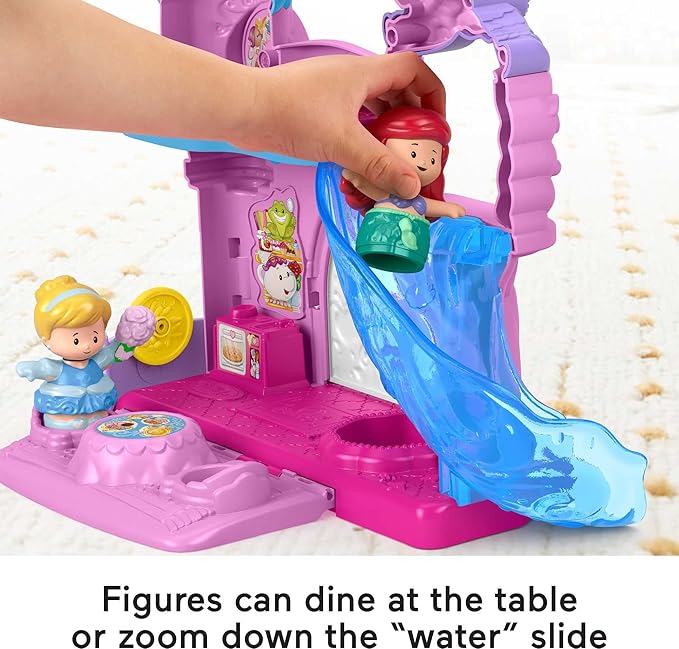 Fisher-Price Little People Toddler Toy Disney Princess Play & Go Castle Portable Playset for Pretend Play Kids Ages 18+ Months