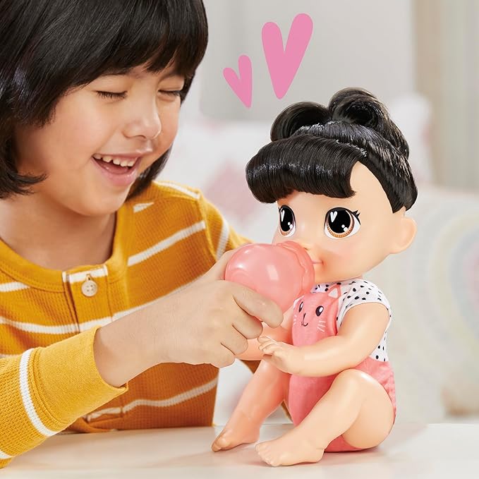 Baby Alive Crawl 'n Play Katie Kat Electronic Crawling Baby Doll Set, Black Hair, Kids Toys for Girls & Boys 3 Years & Up, 10.75 Inches