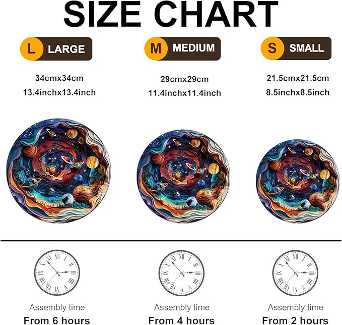 Wooden Puzzles for Adults, 3D Universe (L-300pcs) Wooden Jigsaw Puzzles Kids, 13.4 * 13.4in Unique Shaped Animal Wood Puzzles Adults, Wooden Animal Puzzles 3D Vision Flat Puzzle Gifts