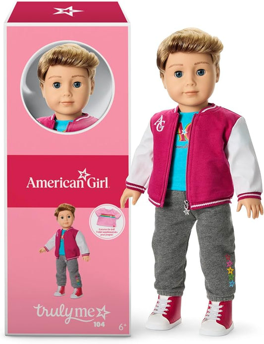 American Girl, Truly Me 18-inch Doll #104 with Dark-Blue Eyes, Straight Caramel Hair, Light Skin, for Ages 6+