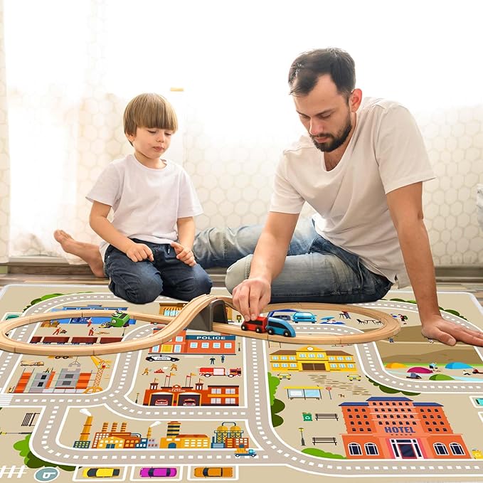 Kids Rug Play Mat Car Rugs for Classroom Playroom for Boys and Girls