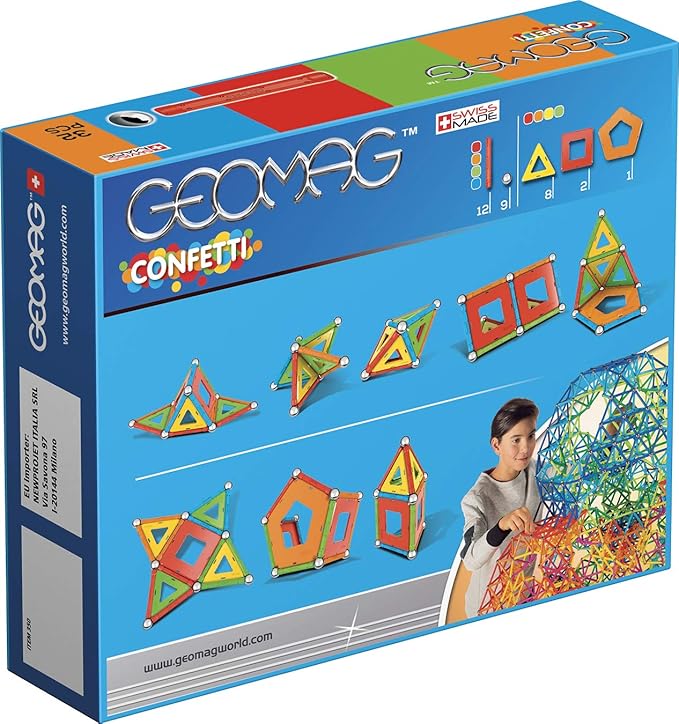 Geomag - Confetti - 32Piece Magnetic Building Set, Certified Stem Construction Toy, Safe for Ages 3 & Up