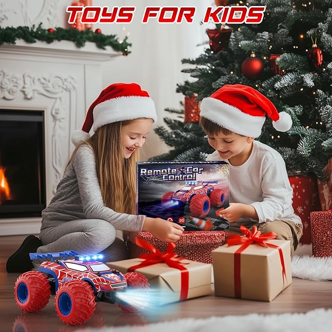 1:18 Remote Control Car - 20km/h 2.4GHz All Terrain Off-Road Monster Truck with Bodylights&Headlights &Headlamps, Rechargeable Toy Car Gift for 3 4 5 6 7 8 9 10-12 Year Old Boys Girls Kids