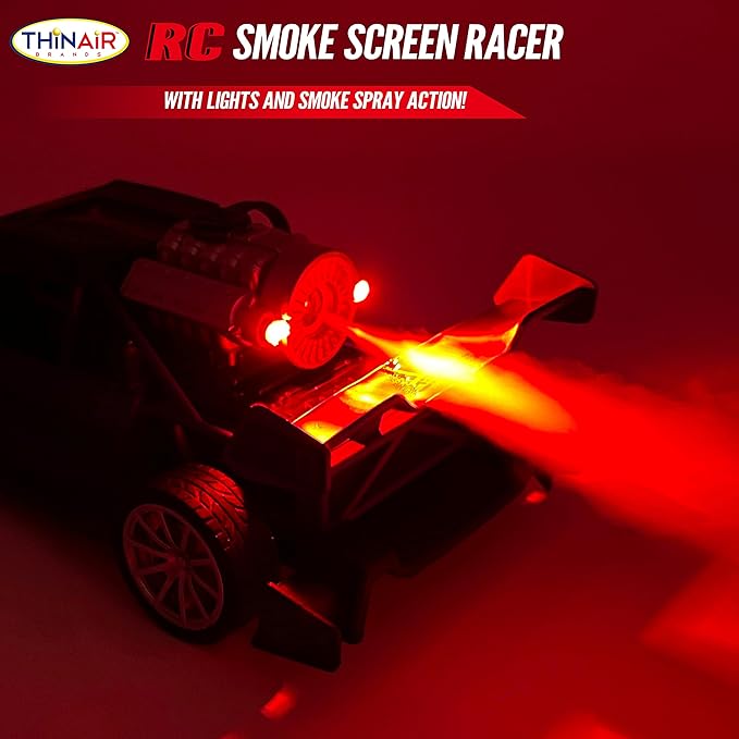Nature Bound Remote Control Car, Smoke Screen Racer, 2.4 GHz RC Vehicle with Spraying Mist & Light for Kids, Sport Racing Hobby Toy for Boys & Girls (Blue)
