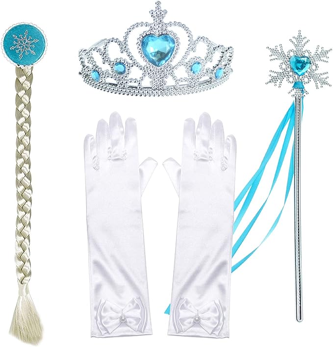 Luxury Princess Dress Costumes with Shining Long Cape Girls Birthday Party