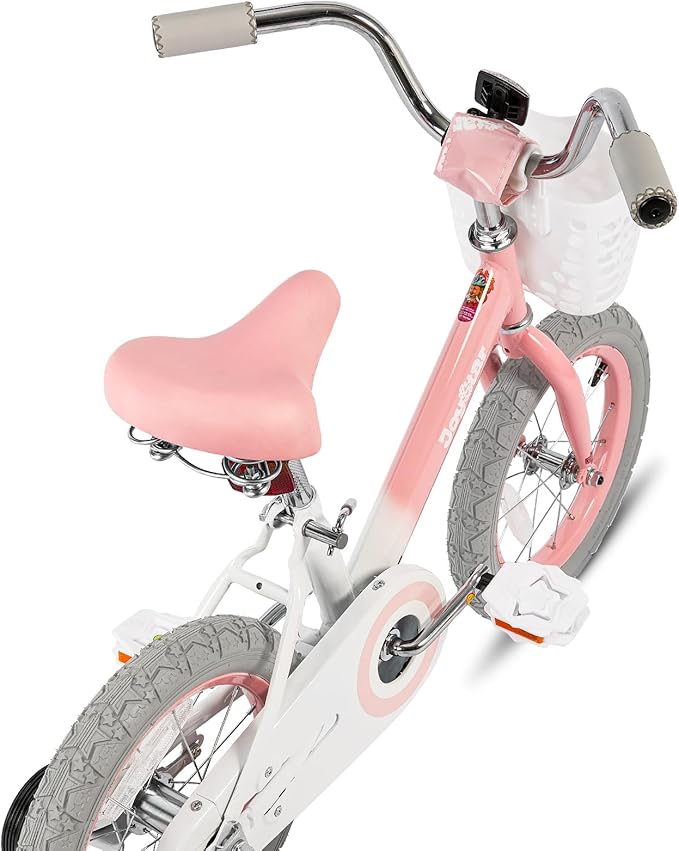JOYSTAR Vintage Kids Bike with Training Wheels & Basket, 12 14 16 20 24 Inch Girls Bike for 2-14 Years Old, Multiple Colors