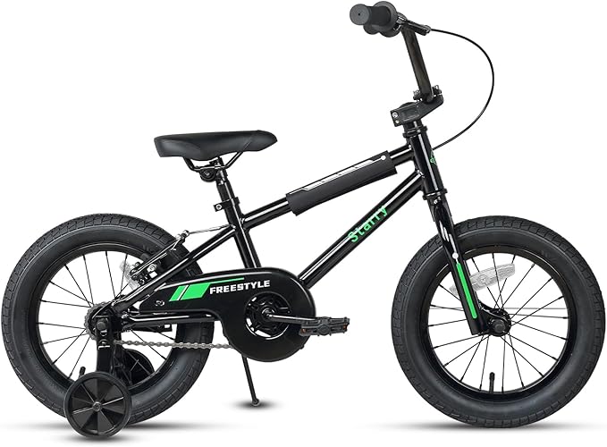 12 14 16 18 Inch Kids Bike BMX Style Bicycle with Training Wheels Coaster Brake for 1-10 Years Old Toddlers Boys Girls Multiple Colors