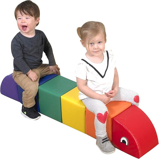 Children's Factory-CF331-061 Momma Inchworm Foam Climber, Soft Play Equipment, Kids Climbing Toys, Toddler Indoor Crawling Toy for Daycare/Homeschool/Playroom, Multi, Momma - Large