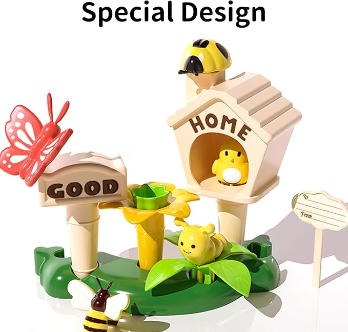 TEMI 138 PCS Flower Garden Building Toys for Girls Toys, Educational STEM Toy and Preschool Garden Play Set for Toddlers 3 4 5 6 7 8 Year Old Kids Boys Girls, Flower Stacking Toys for Kids Age 3-6