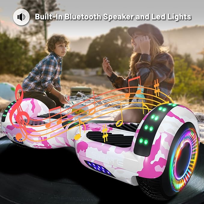Scooter, Bluetooth & Corlorful LED Lights, Gifts for Kids & Adults & Girls & Boys, for All Ages