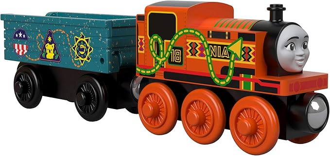 Thomas & Friends Wood Big World Adventures Set with Train Engine, Figures, a Vehicle and Accessories
