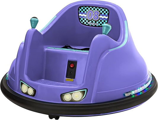 Flybar FunPark 6V Bumper Car for Toddlers, Kids Bumper Car, Electric Toddler Ride On Toys for Kids, Baby Bumper Car, Ages 1.5-4 Years, LED Lights, 360 Degree Spin, Supports up to 66 pounds (No Remote)