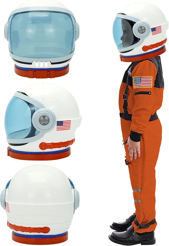 Spooktacular Creations Astronaut Helmet for Kids with Movable Visor Pretend Role Play Accessory Toy Set Halloween Costumes