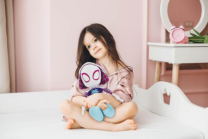 Jay Franco Marvel Spidey and His Amazing Friends Gwen The Ghost-Spider Pillow Buddy - Super Soft Polyester Microfiber, 18 inches (Official Marvel Product)