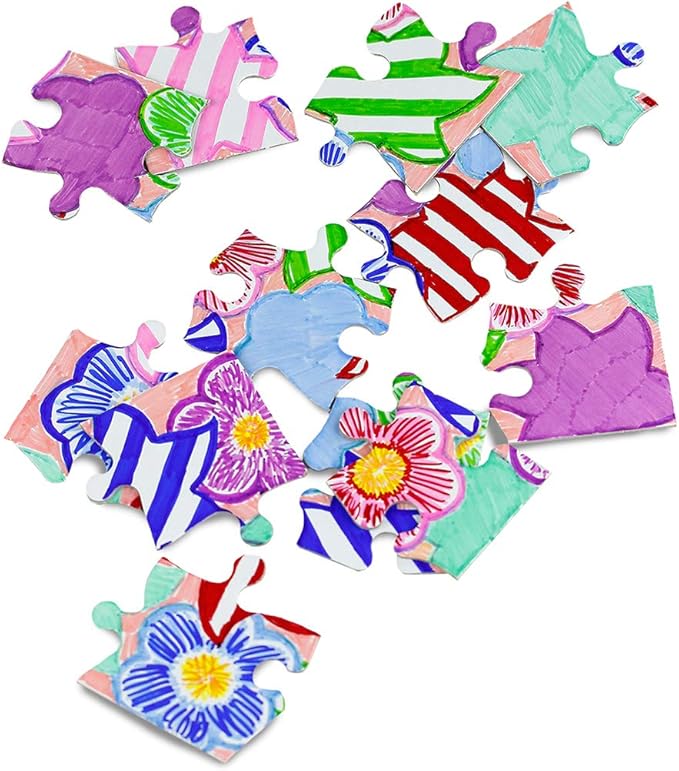 24 Blank Jigsaw Puzzles – 5.5 x 8 Inch, 12 Pieces Each – Hygloss DYI party invites, Perfect for Decorating, Kids' Activities, Arts & Crafts or Party Favors - Puzzle Pieces to Draw On for Crafts