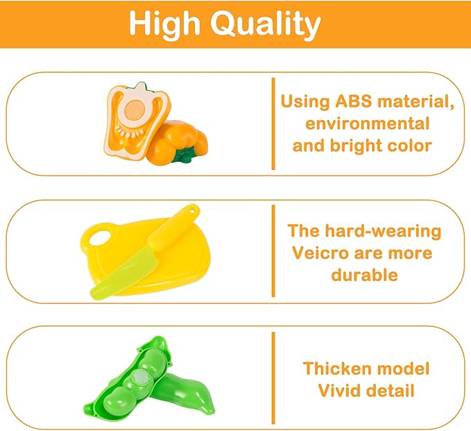 Bruvoalon 67Pcs Kids Play Kitchen Toys Set, Toddlers Pretend Cooking Playset Acccessories with Pots Pans, Utensils Cookware, Foods, Canned Veges, Learning Gift for Kids Girls Boys (White)