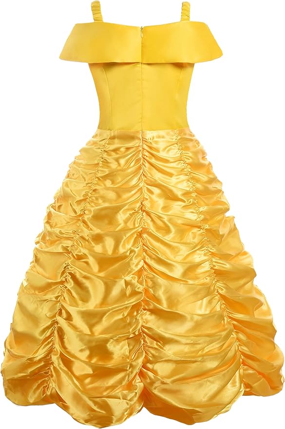 ReliBeauty Little Girls Princess Costume Dress up with Accessories, Yellow