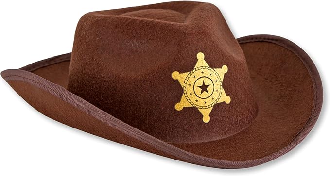 Melissa & Doug Cowboy Role Play Costume Set (5 pcs) - Includes Faux Leather Chaps - Cowboy Dress-Up Role Play Costume With Vest For Boys And Girls