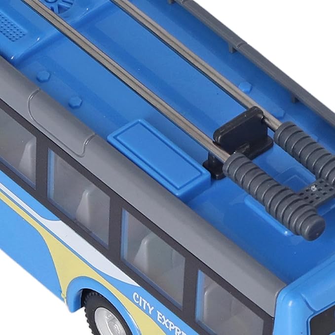 RC School Bus, 8.27 Inches Remote Control City Bus, Simulation All Directions Driving RC Car Electronic Vehicles for Children (Blue)