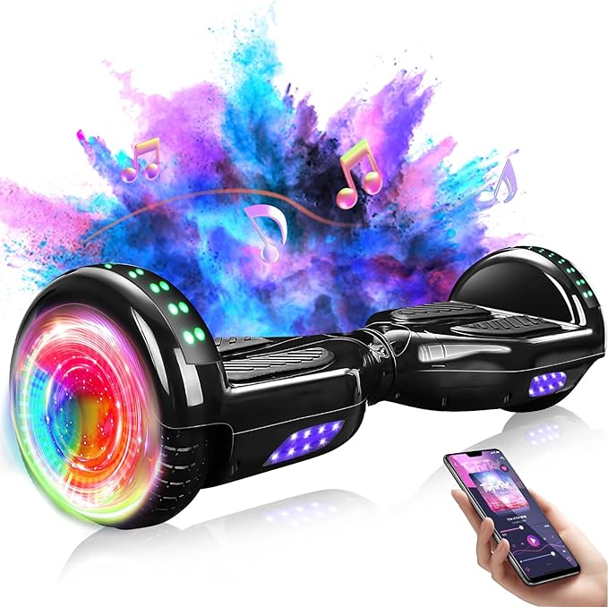 Self Balancing Scooters with Bluetooth & Corlorful LED Lights, Gifts for Kids & Adults & Girls & Boys, for All Ages