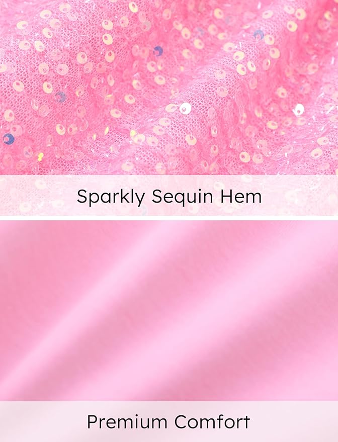 Disney Stitch Minnie Elsa Princess Sweatshirt Dress Toddler Girl Sequin Long Sleeve Pullover Clothes Fall Outfit 2-9 Years