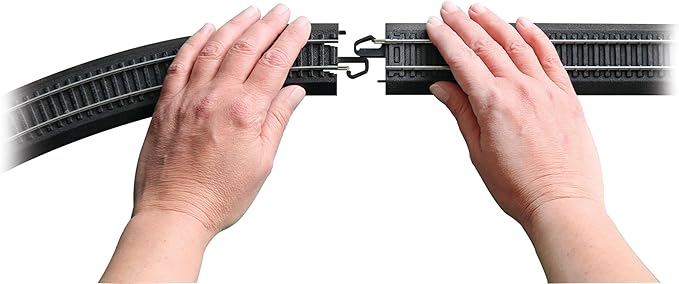 Bachmann Trains Snap-Fit E-Z TRACK E-Z TRACK OVER-UNDER FIGURE 8 TRACK PACK - STEEL ALLOY Rail With Black Roadbed - HO Scale