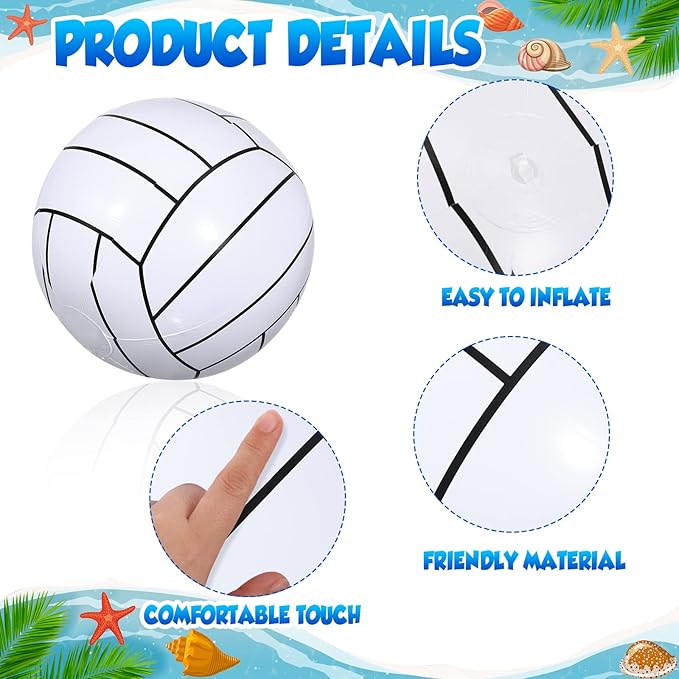 16 Inch Inflatable Sport Balls 5 Styles Sport Beach Balls Swimming Pool PVC Balls Bulk Blow up Sports Party Decorations for Family Outdoor Beach Pool Water Sports(15 Pieces)