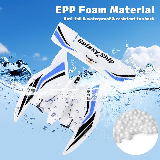 Hobby RC Airplanes - Sea Land & Air RC Plane KF603, 2.4GHZ Waterproof Rc Aircraft & 6-Axis Gyro Stabilization Systemfor with Beginners Adults Kids RC Float Plane for Enthusiasts