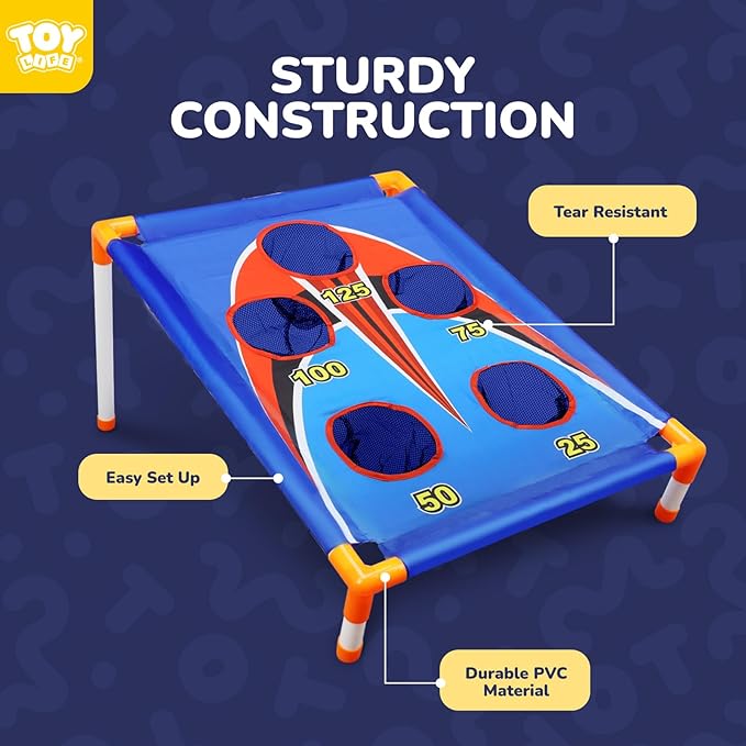 TOY Life Bean Bags Toss Carnival Game, Cornhole, Outdoor Toys for Kids Ages 4-8, Backyard Game Sports & Outdoor Play, Outside Toys for Ages 5-7, Family Lawn Yard Games Birthday Party, Gift for Boys
