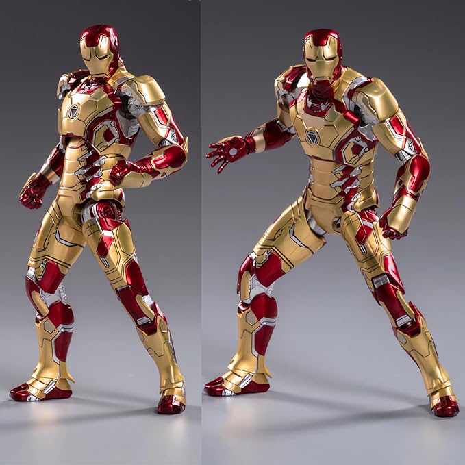 OVONNI 7 Inch MK42Ironman(1/10 Scale) Action Figure,Exquisite Painting Collectible Figure with Lots of Accessories