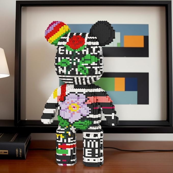 Bear Micro Mini Building Block Sets for Adults, No Compatible with Lego,6150PCS Building Toys for Home & Office Decor, MOC 3D Creative Model Gifts for Christmas