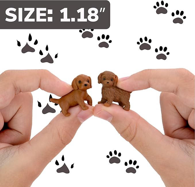 Vending Machine Capsules with Toys - 100 Pcs of 1.1 Inch Tiny Frosty Clear-Colored Acorn Capsules and Cute Dog and Cat Figurines for Kids - Plastic Capsules for Toys Bulk- Easter Basket Stuffers